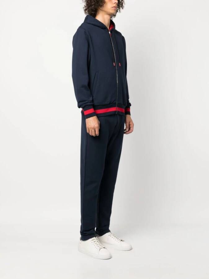 Kiton Trainingspak met geborduurd logo Blauw