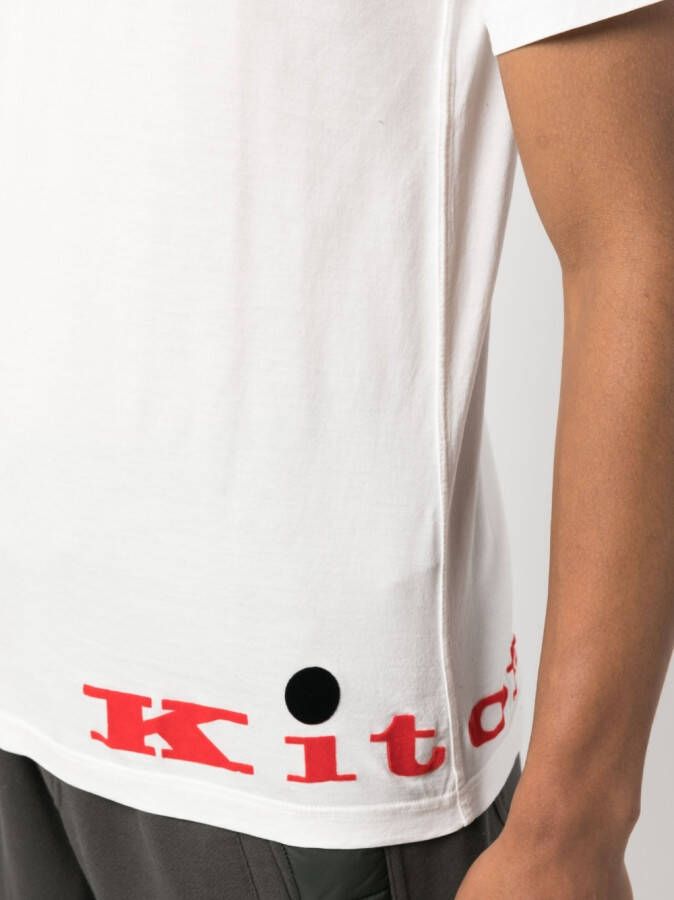 Kiton T-shirt met logoprint Wit