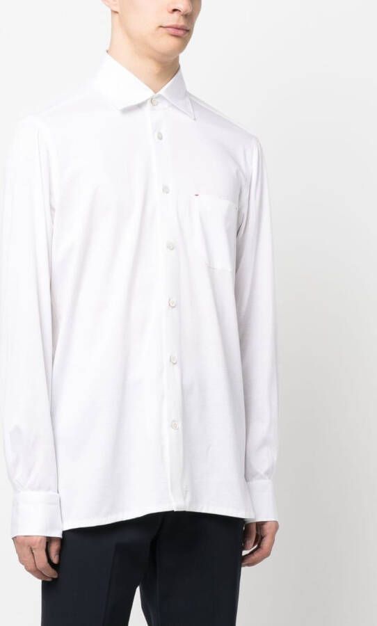 Kiton Katoenen overhemd Wit