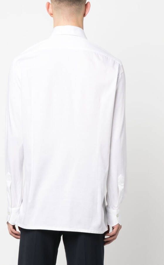 Kiton Katoenen overhemd Wit