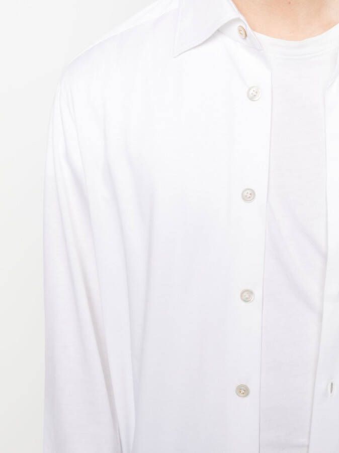 Kiton Katoenen overhemd Wit
