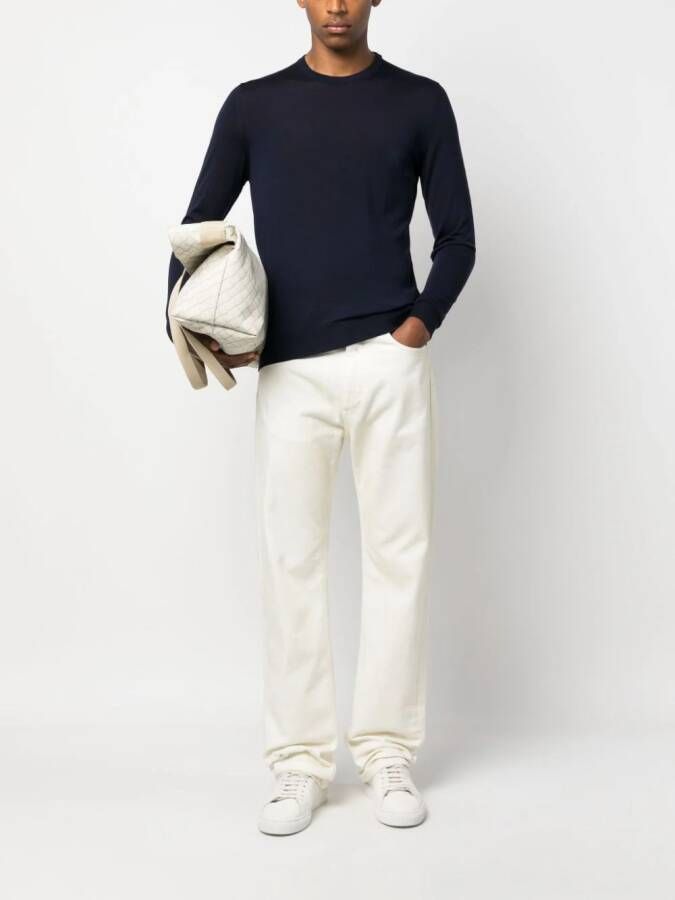 Kiton Wollen trui Blauw