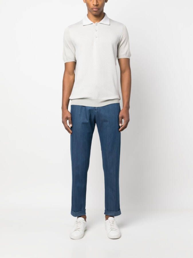 Kiton Straight jeans Blauw