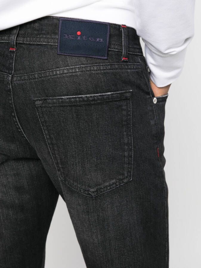Kiton Straight jeans Zwart