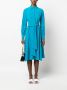 Kiton Midi-jurk met strik Blauw - Thumbnail 2