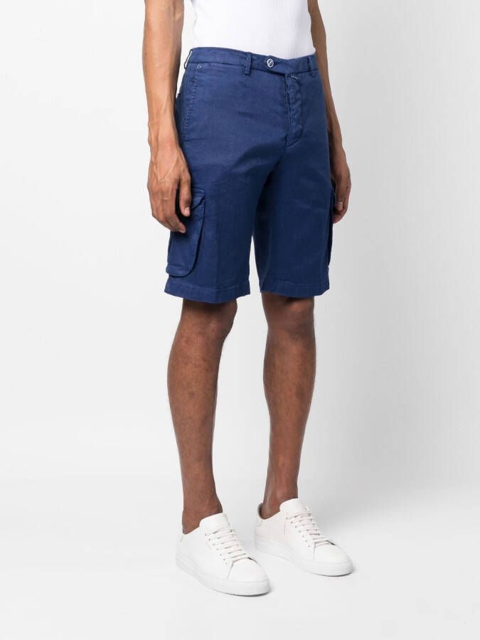 Kiton Asymmetrische shorts Blauw