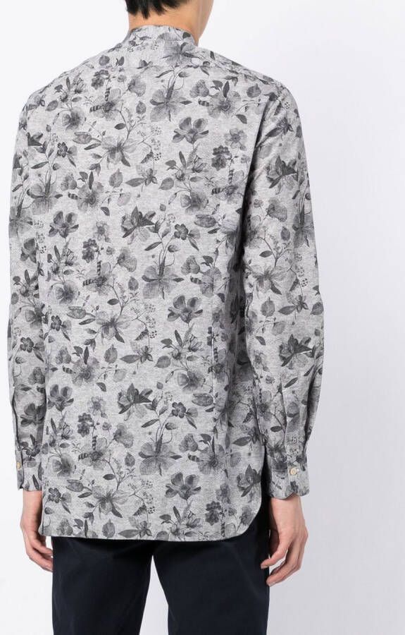 Kiton Overhemd met bloemenprint Wit