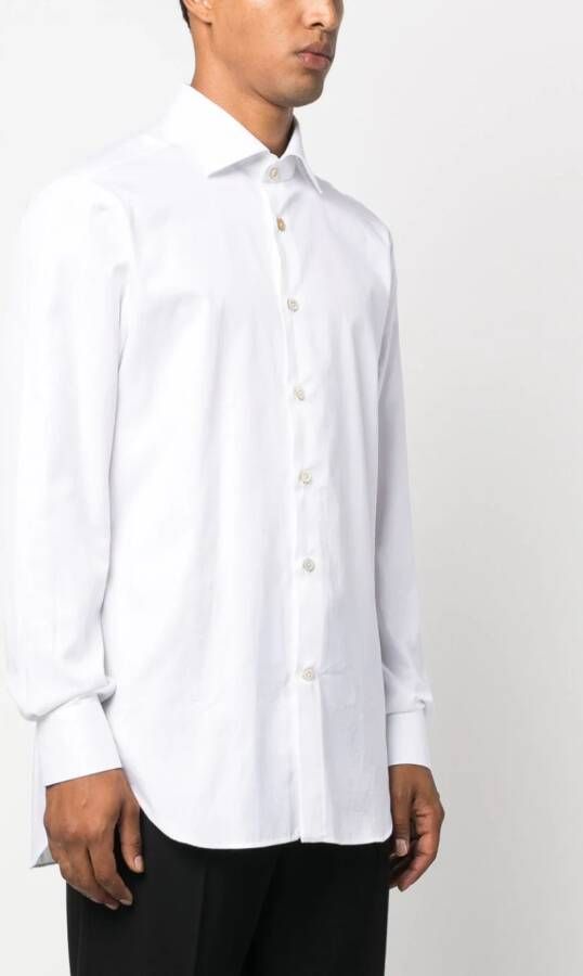 Kiton Overhemd met puntige kraag Wit