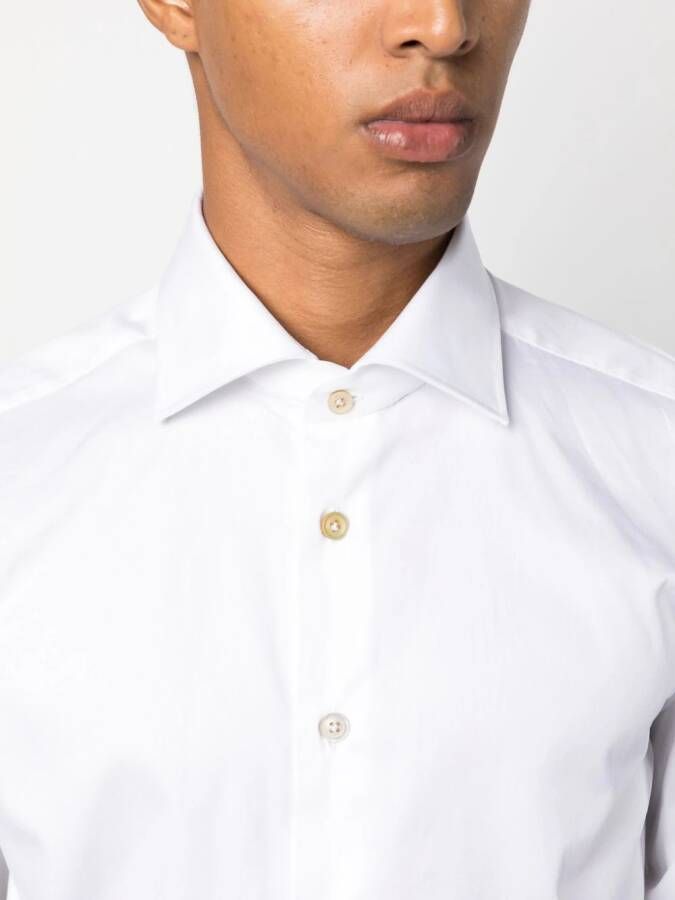 Kiton Overhemd met puntige kraag Wit