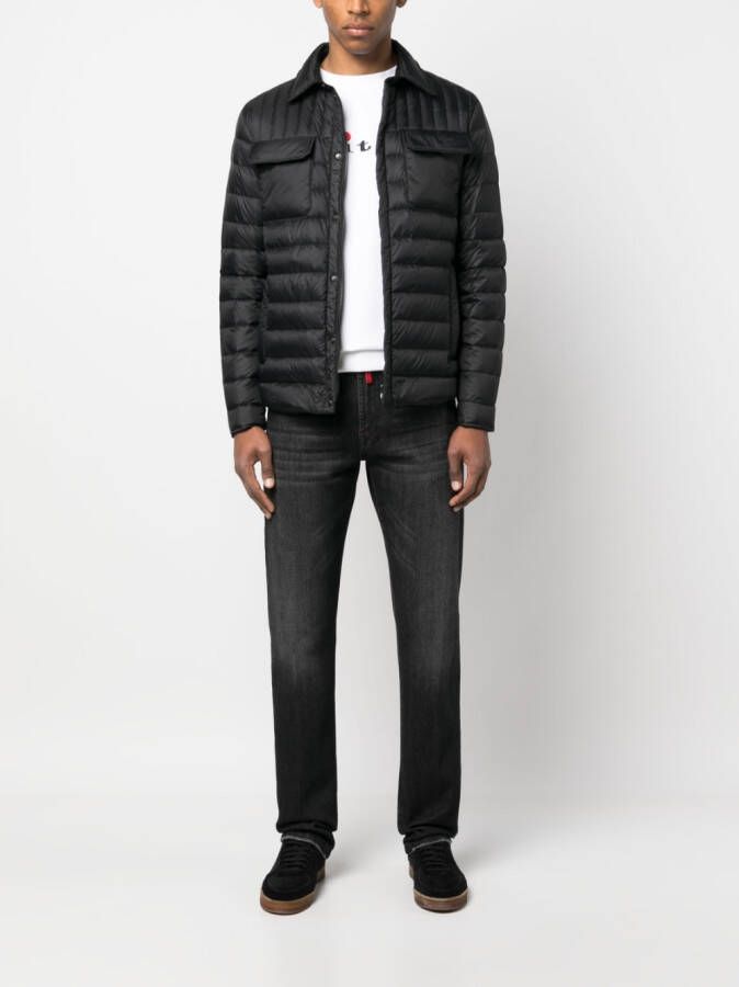 Kiton Gewatteerd jack Zwart