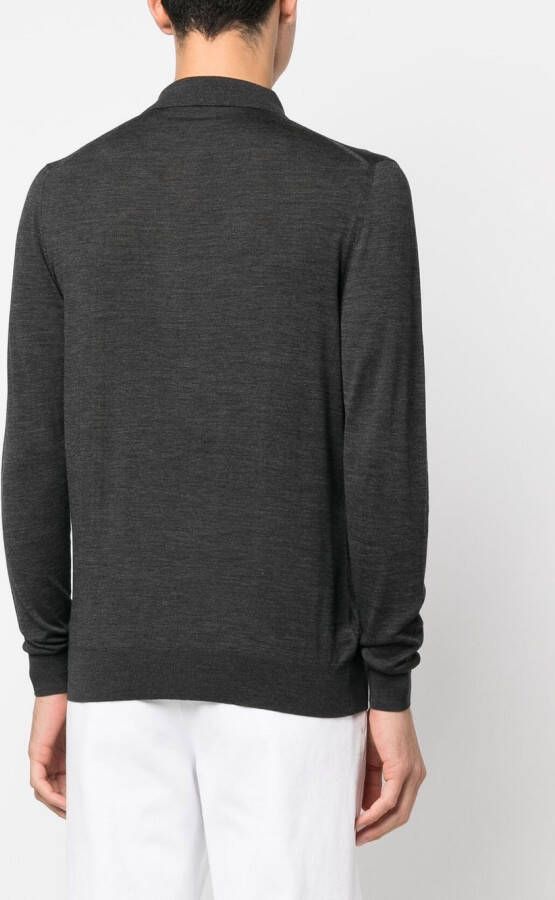 Kiton Poloshirt met rits Grijs