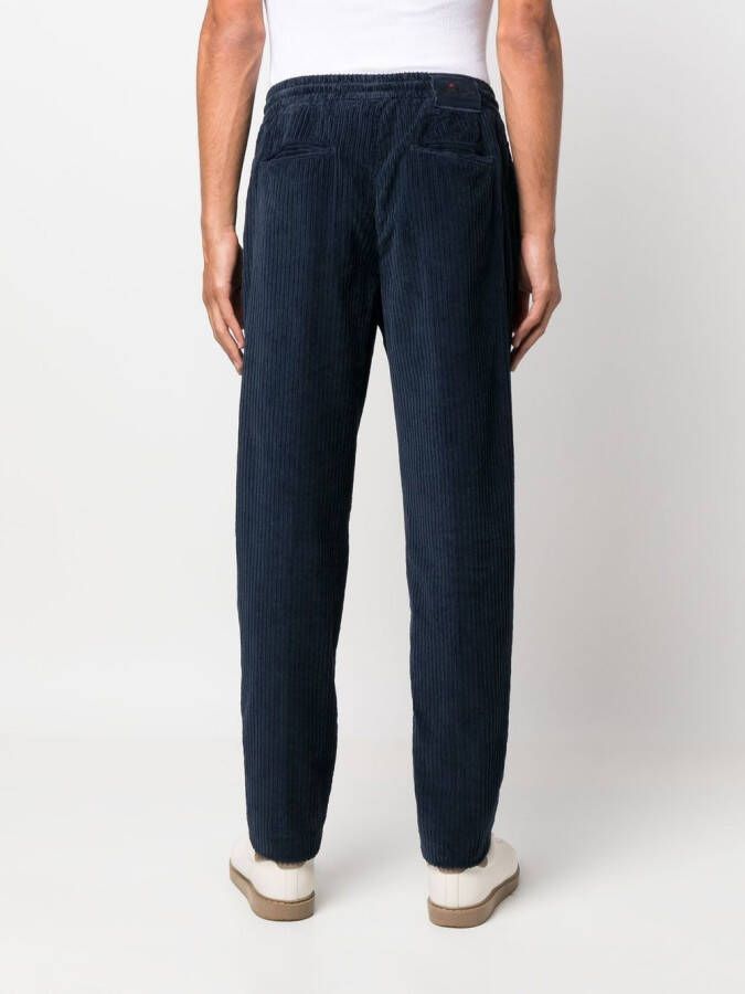 Kiton Ribfluwelen broek Blauw