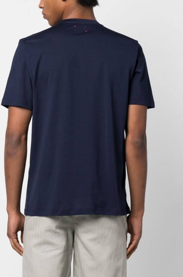 Kiton Katoenen T-shirt Blauw