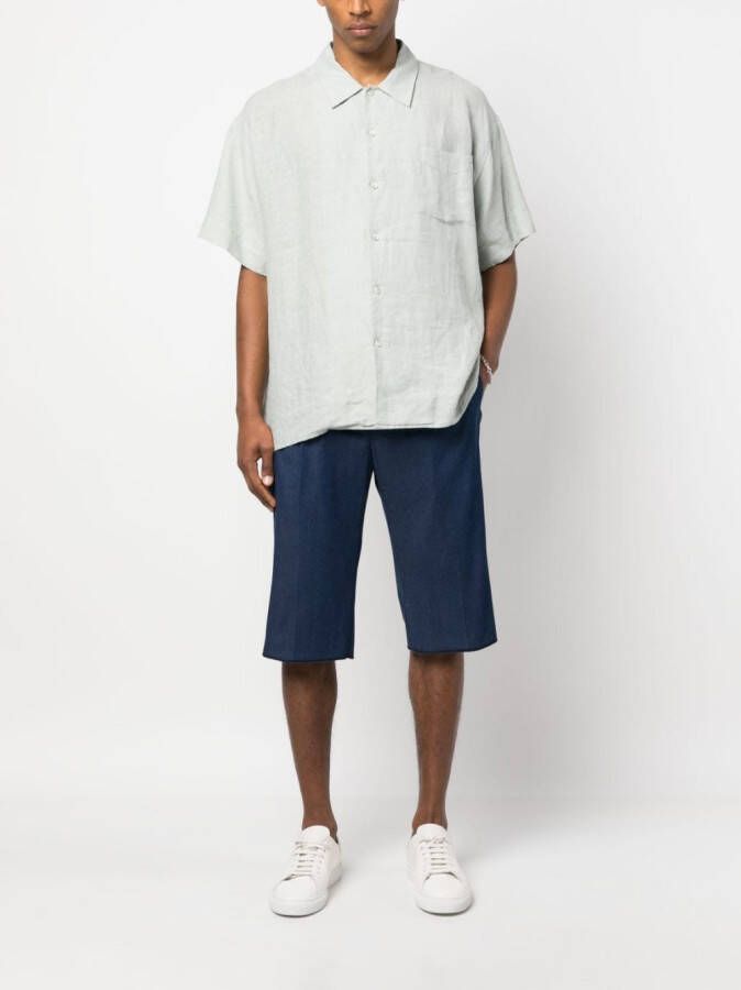 Kiton Shorts met elastische tailleband Blauw