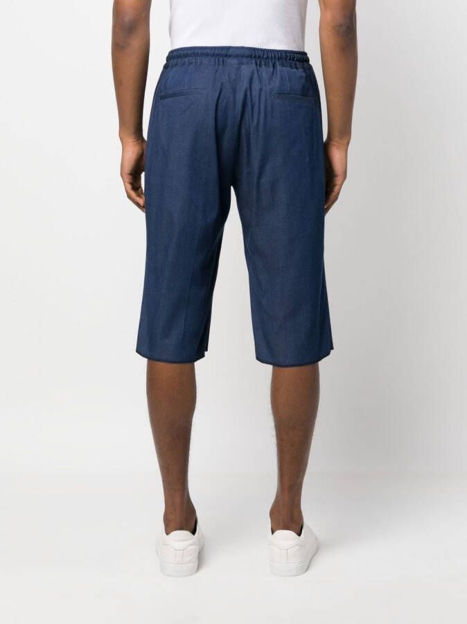 Kiton Shorts met elastische tailleband Blauw