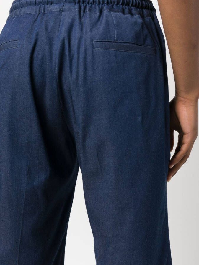 Kiton Shorts met elastische tailleband Blauw