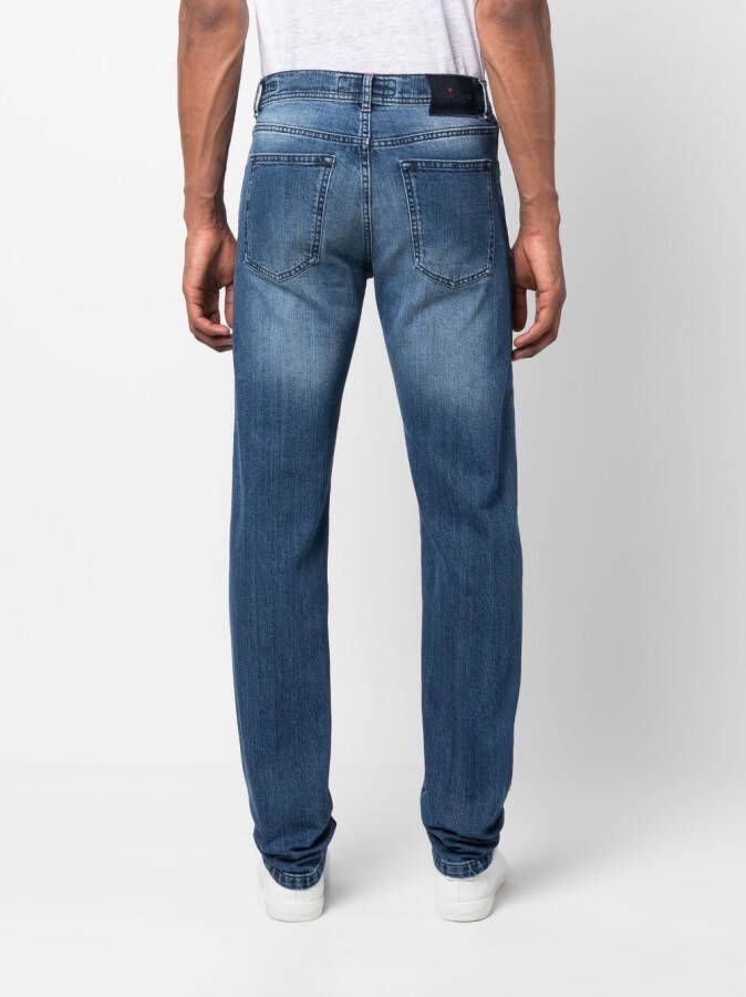 Kiton Slim-fit jeans Blauw