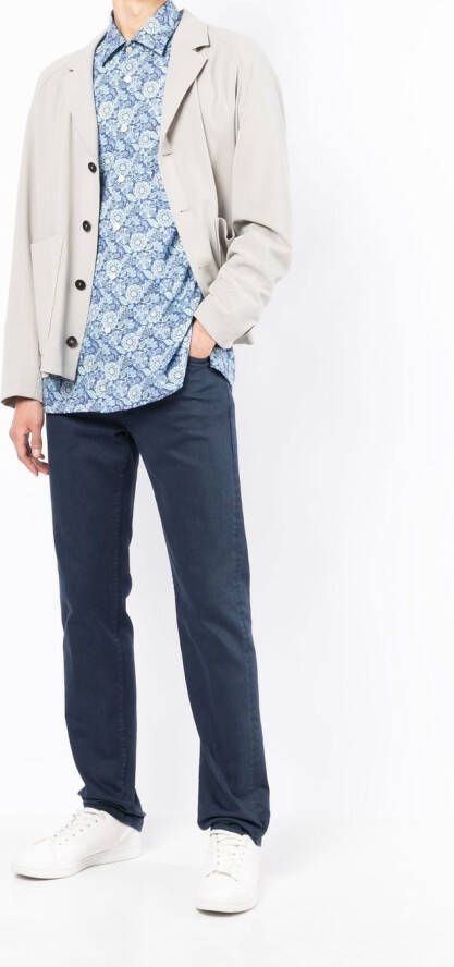 Kiton Slim-fit chino Blauw