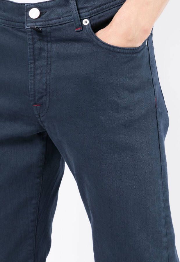 Kiton Slim-fit chino Blauw