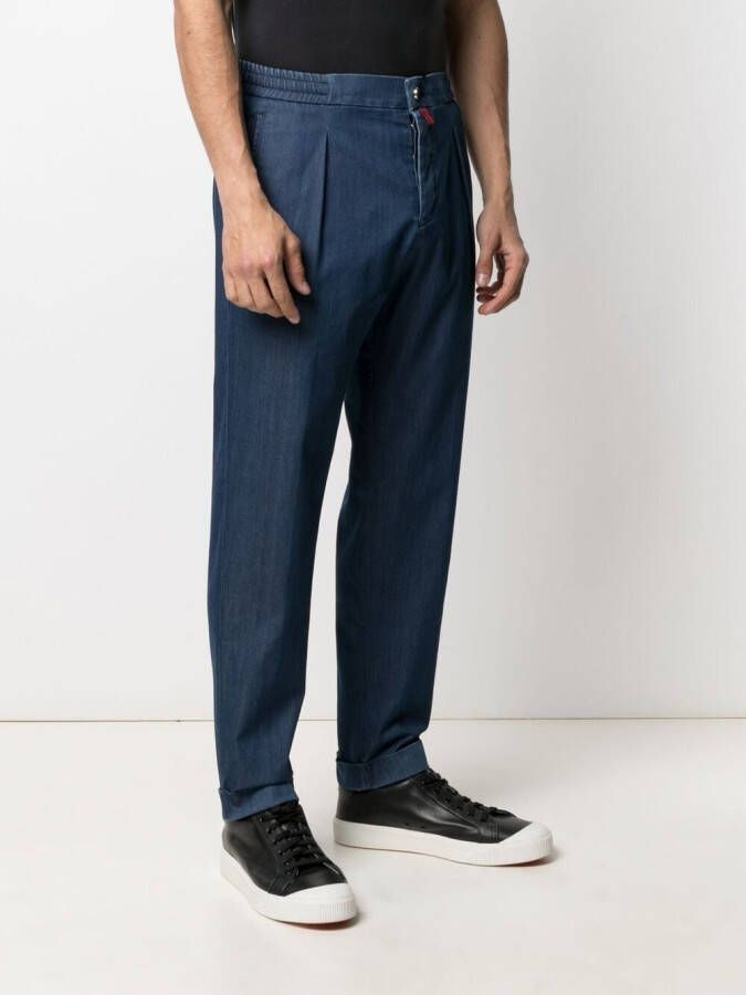 Kiton Straight broek Blauw
