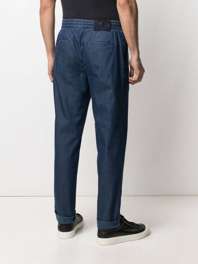 Kiton Straight broek Blauw