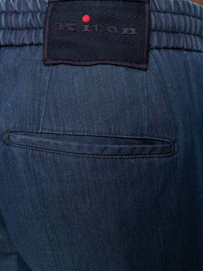 Kiton Straight broek Blauw
