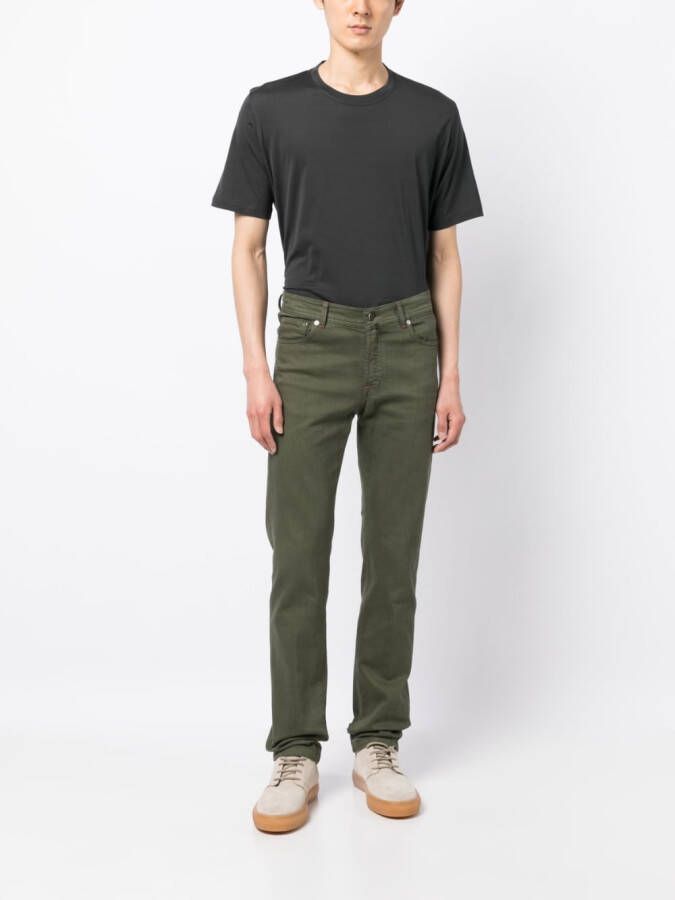 Kiton Straight jeans Groen