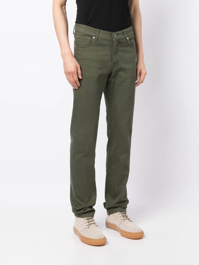 Kiton Straight jeans Groen