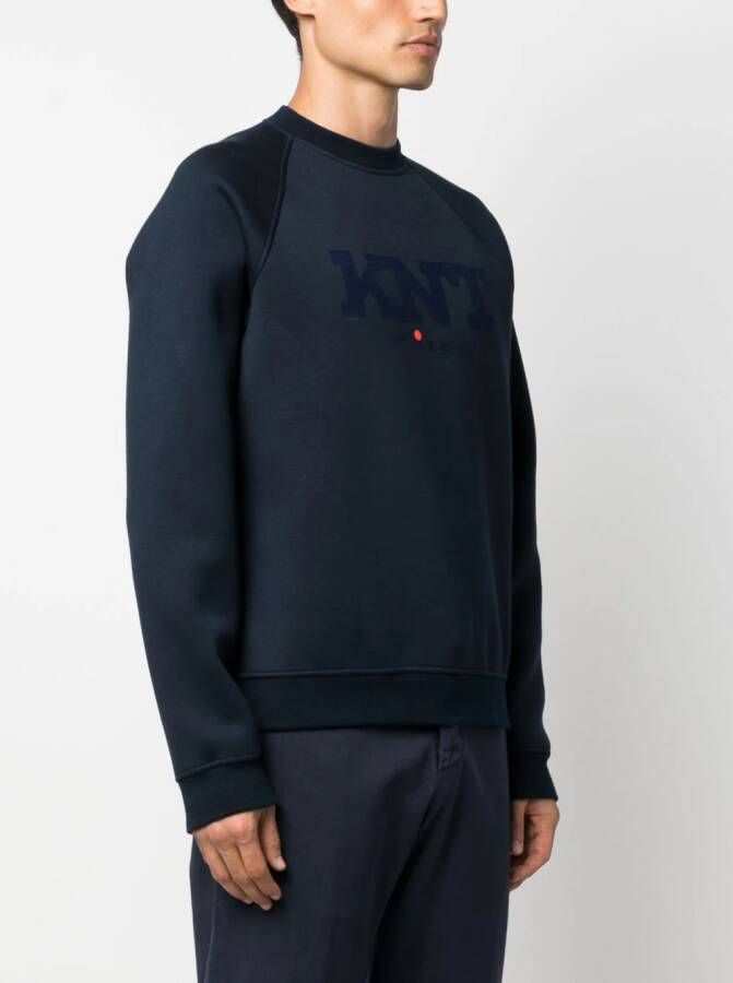 Kiton Sweater met logoprint Blauw
