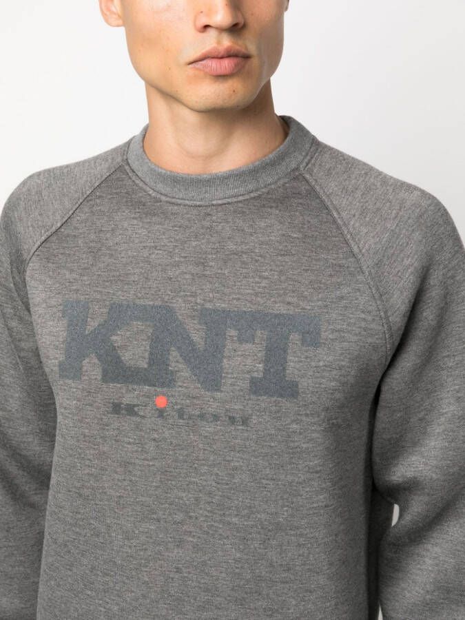 Kiton Sweater met logoprint Grijs