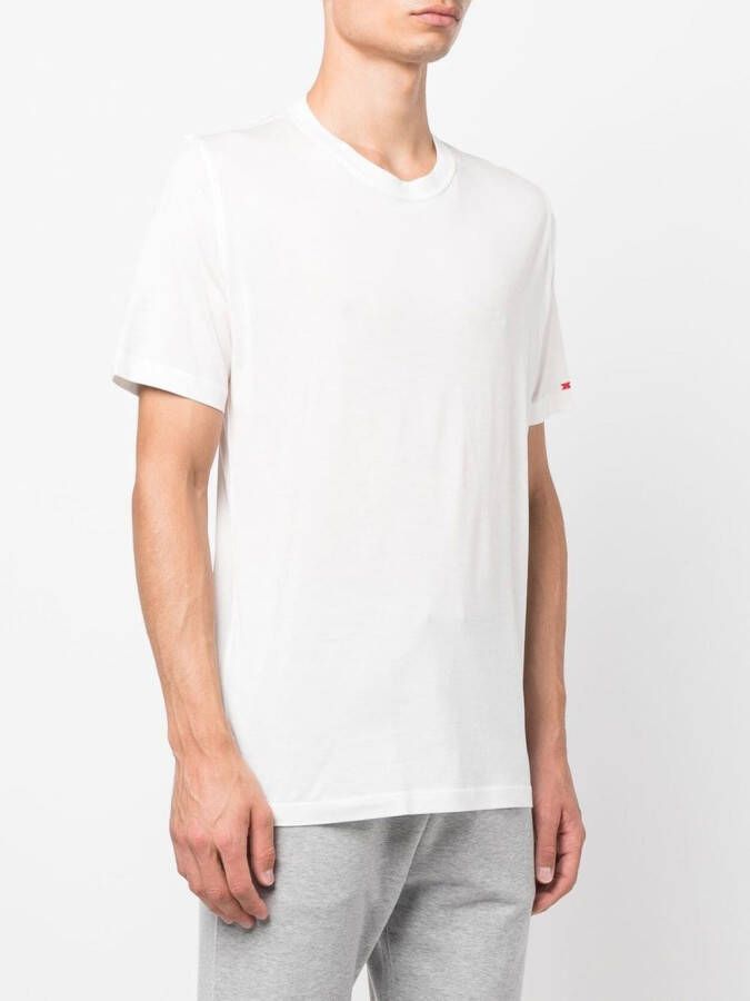 Kiton T-shirt met geborduurd logo Wit