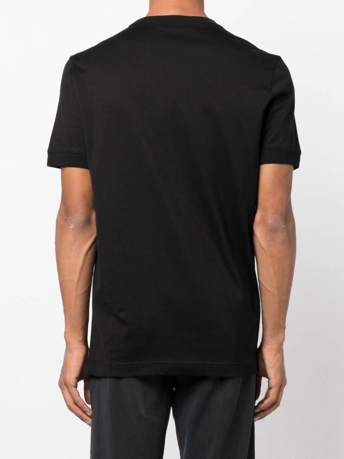 Kiton T-shirt met logopatch Zwart