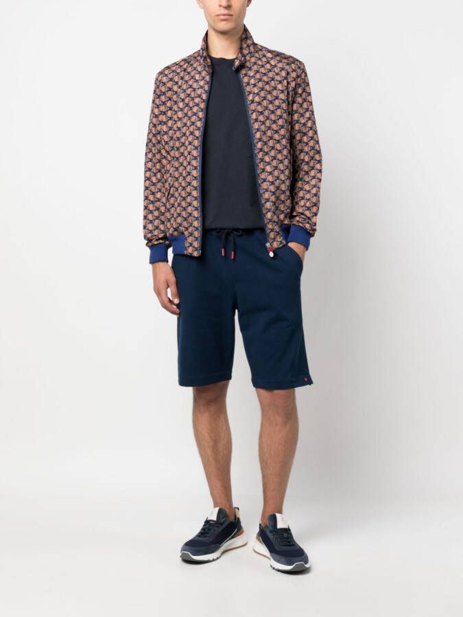Kiton Trainingsshorts met trekkoordtaille Blauw