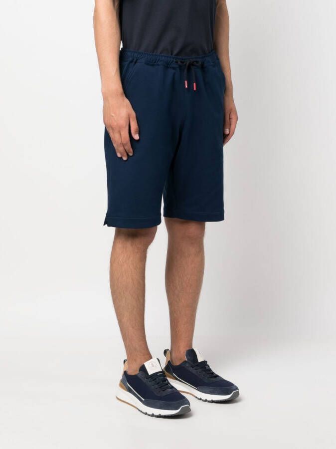 Kiton Trainingsshorts met trekkoordtaille Blauw