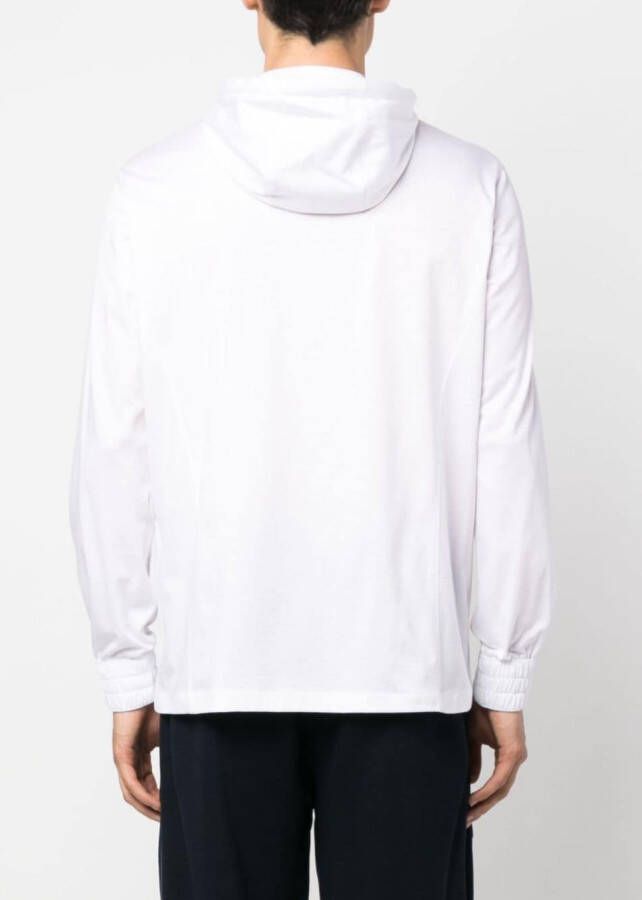 Kiton Hoodie met trekkoord Wit