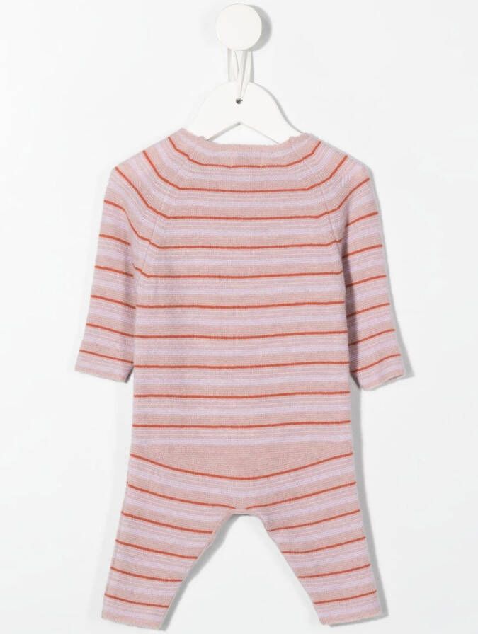 Knot Gebreide romper Roze