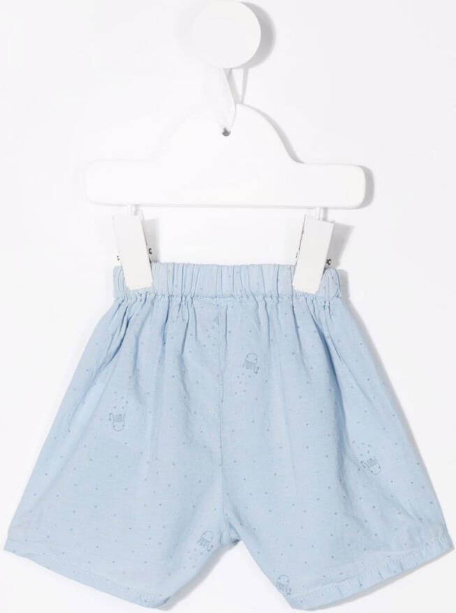 Knot Katoenen shorts Blauw