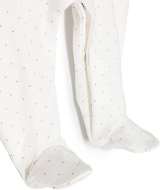 Knot Pyjama met stippen Wit
