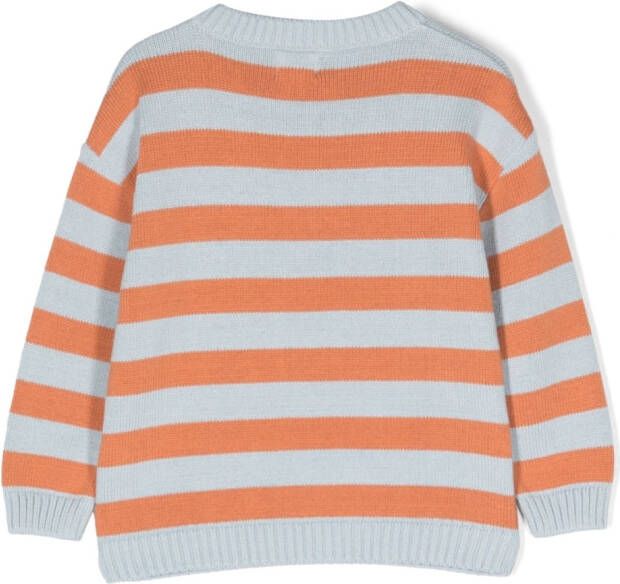 Knot Gestreepte sweater Oranje