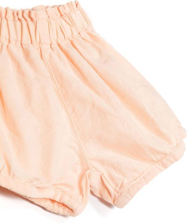 Knot Shorts met elastische tailleband Oranje