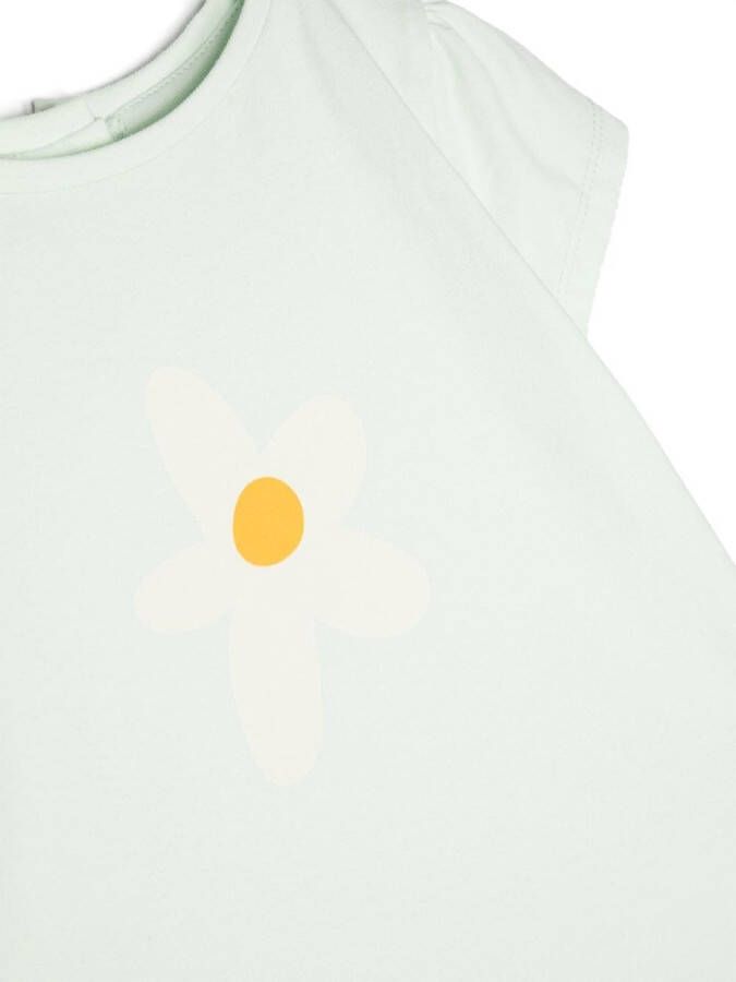 Knot T-shirt met bloemenprint Groen