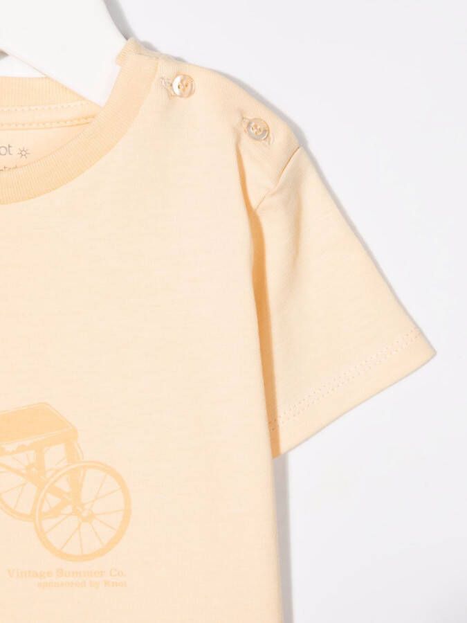 Knot T-shirt met print Oranje