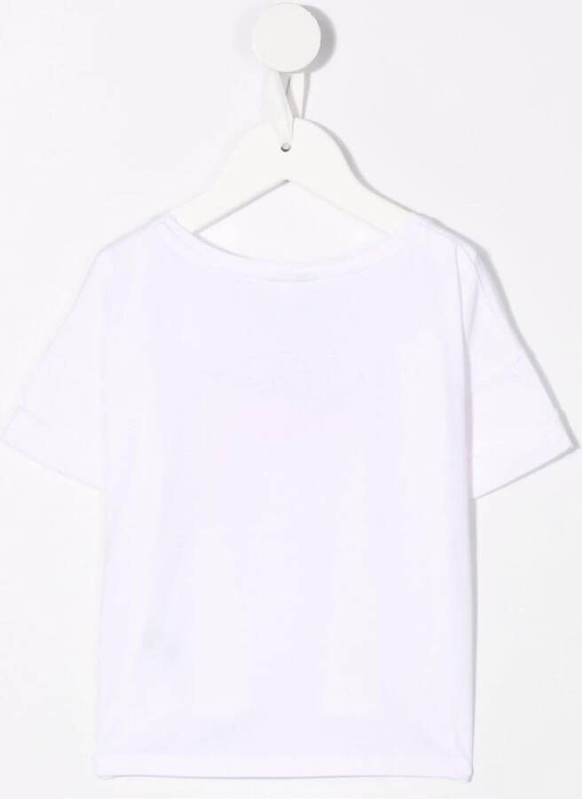 Knot T-shirt met print Wit