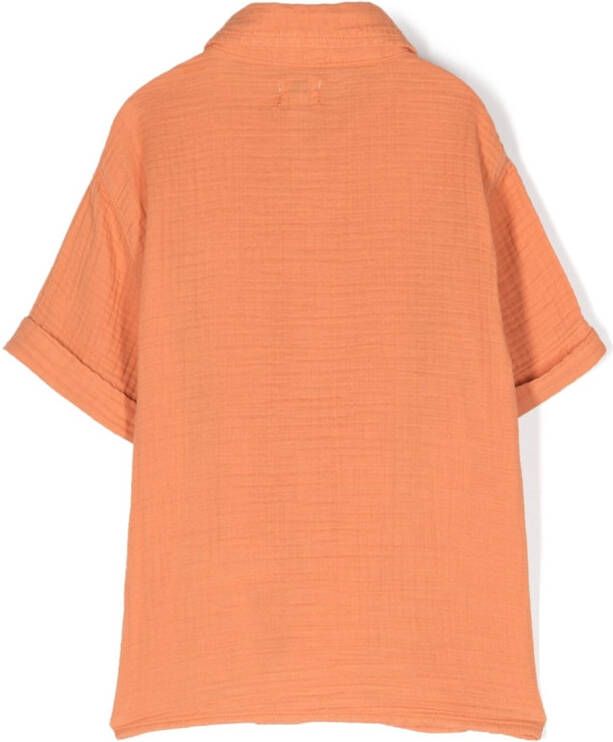 Knot Shirt met korte mouwen Oranje