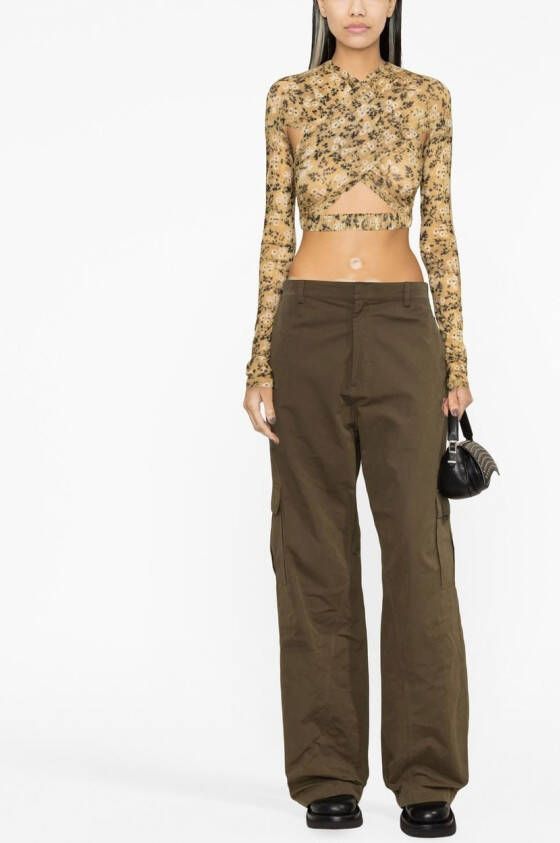 KNWLS Top met print Geel