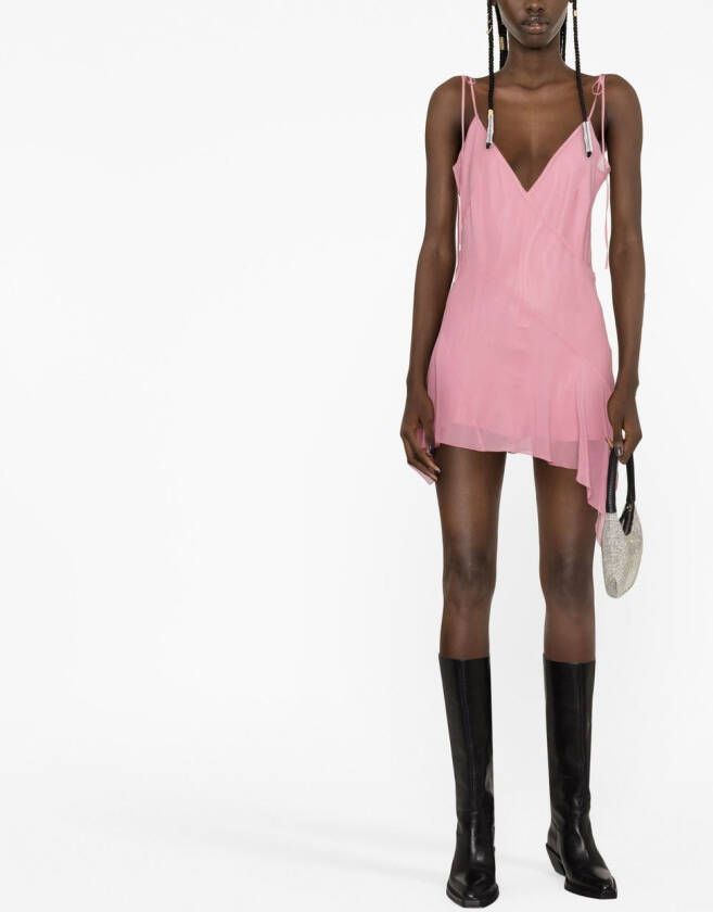 KNWLS Mini-jurk met V-hals Roze
