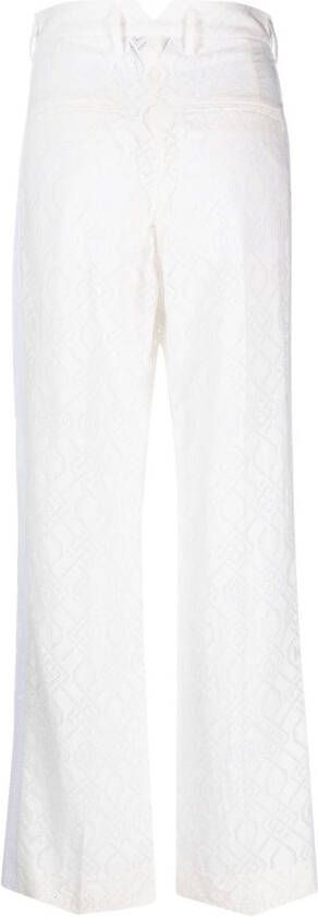 Koché Broek met wijde pijpen Wit