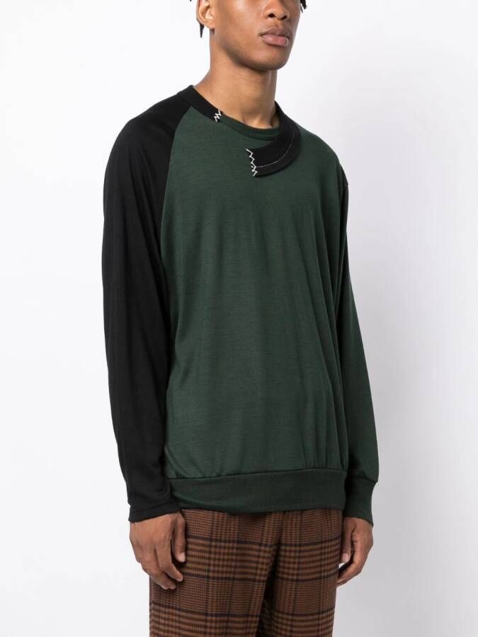 Kolor Asymmetrisch T-shirt Groen