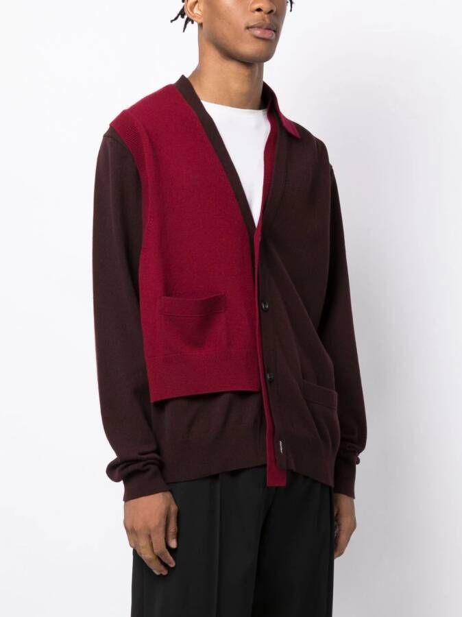Kolor Asymmetrisch vest Rood