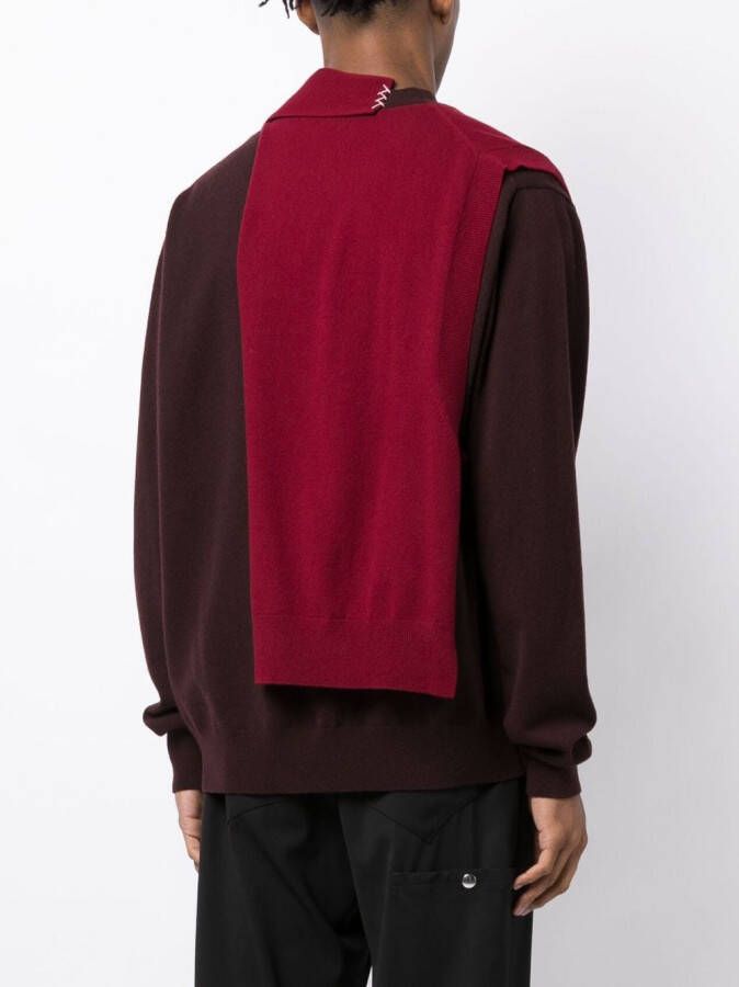 Kolor Asymmetrisch vest Rood